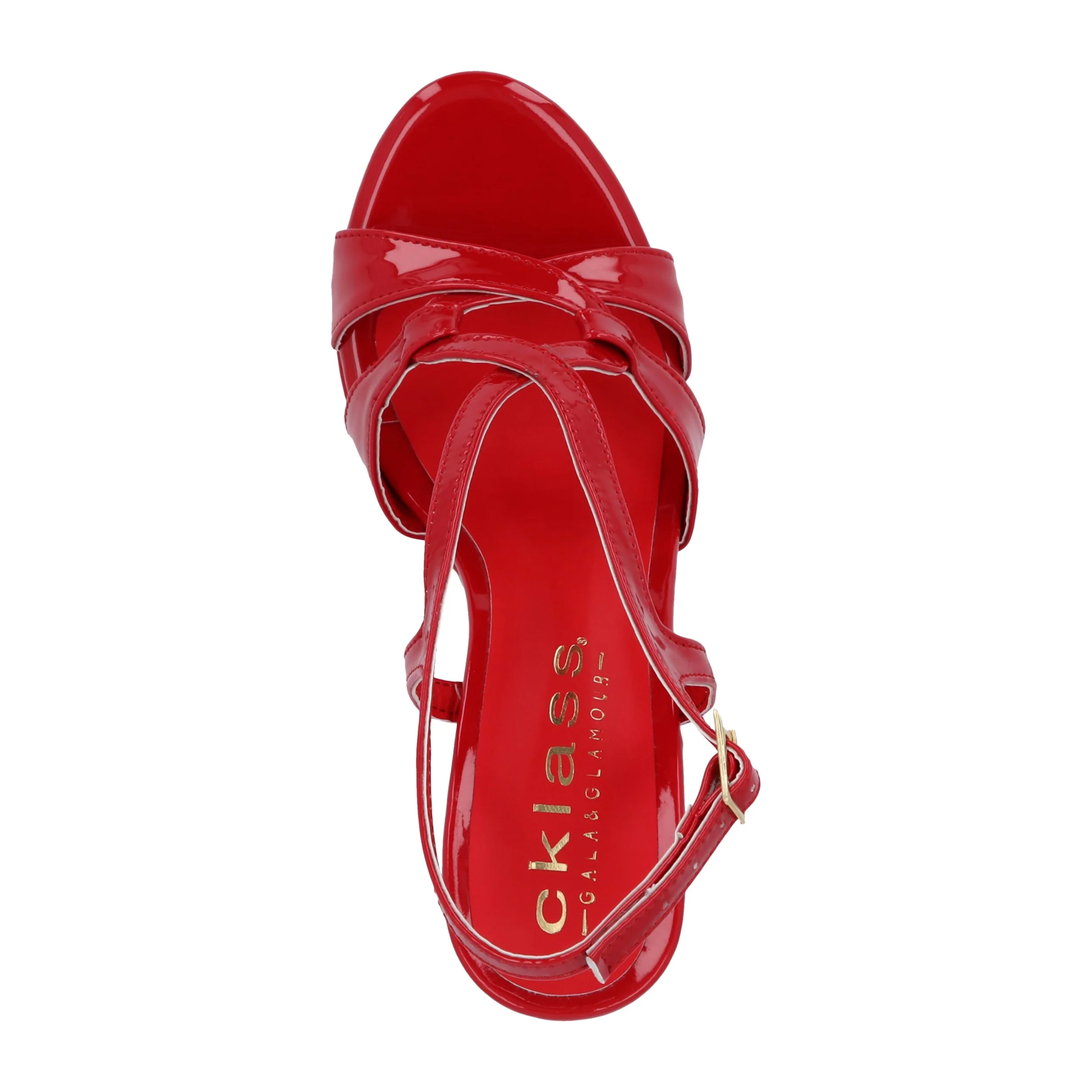 SANDALIA DE TACÓN ROJO 12CM MUJER CON HEBILLA 69923 - Image 5