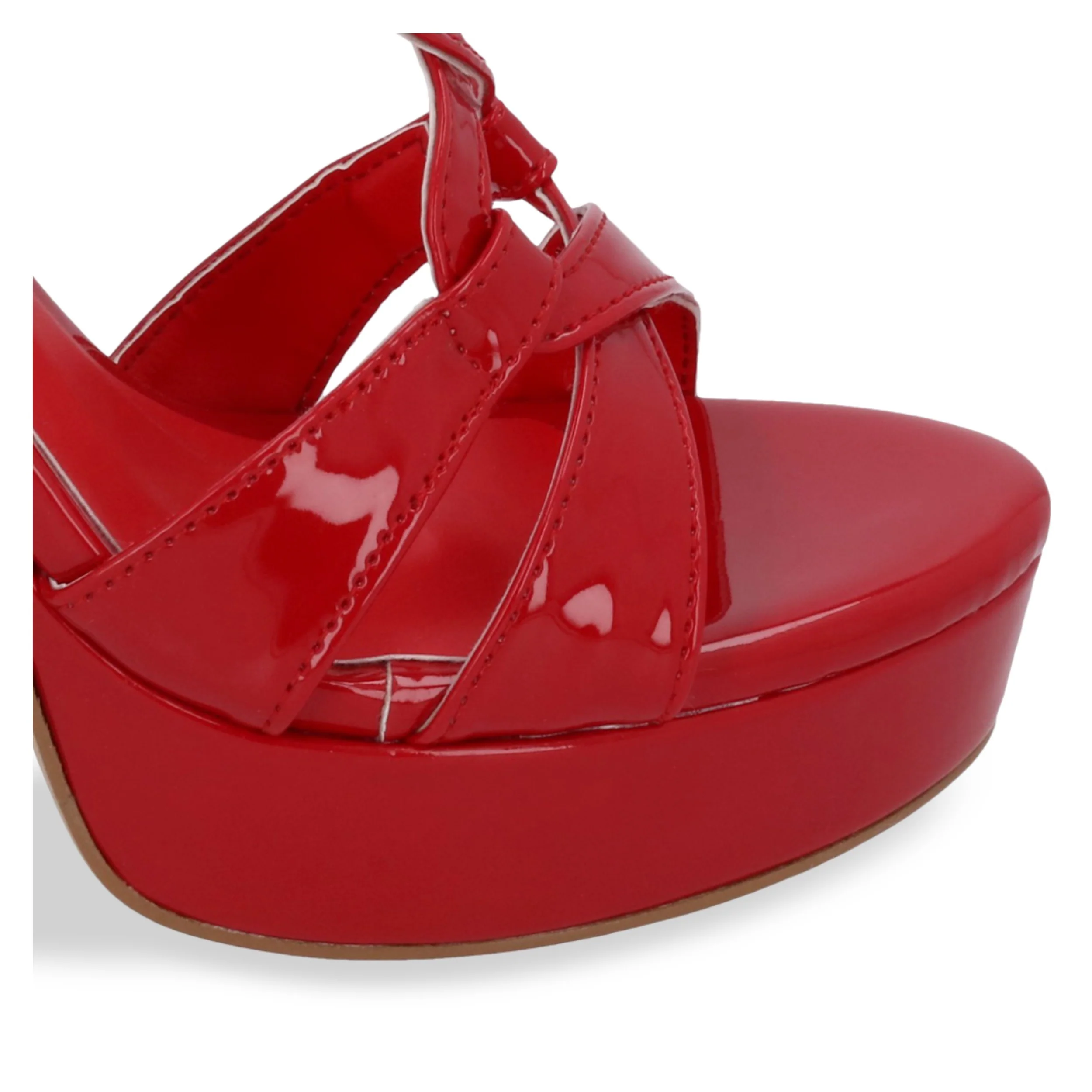 SANDALIA DE TACÓN ROJO 12CM MUJER CON HEBILLA 69923 - Image 6