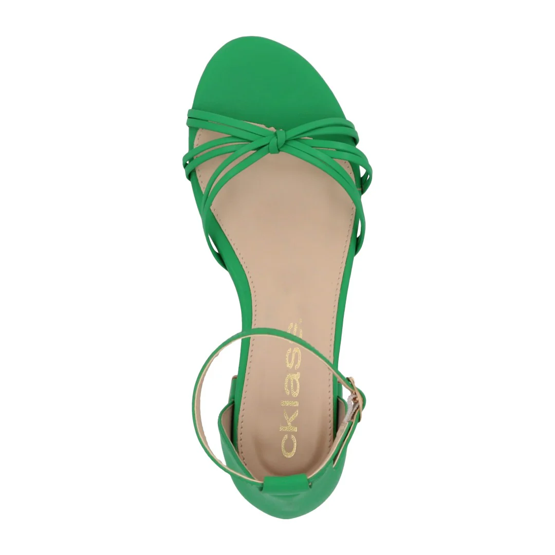 SANDALIA DE TACÓN VERDE CON PULSERA 73144 - Image 5