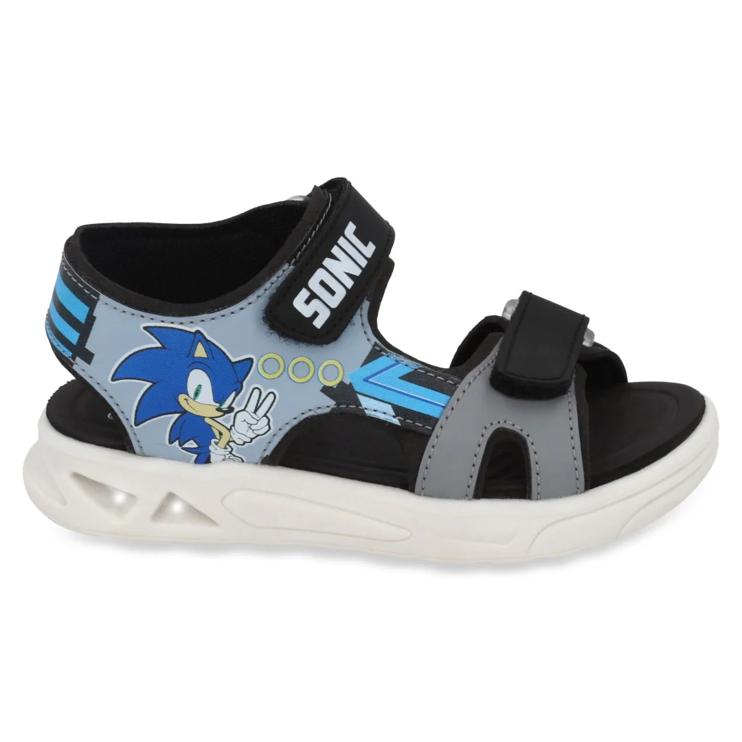 SANDALIA DEPORTIVA GRIS CON LUCES DE SONIC 09746 - Image 2