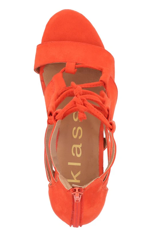 SANDALIA MEDIA PLATAFORMA NARANJA TIRA AJUSTABLE 24243 - Image 4