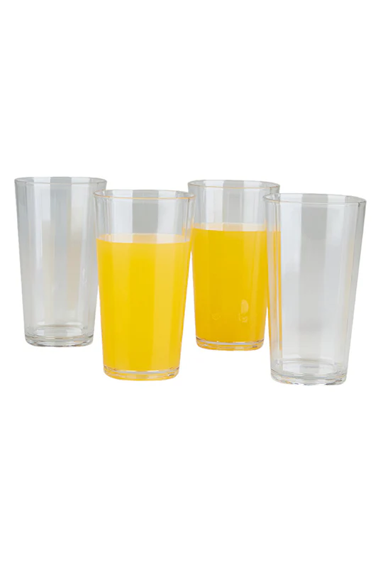 SET DE 4 VASOS TRANSPARENTE 81554