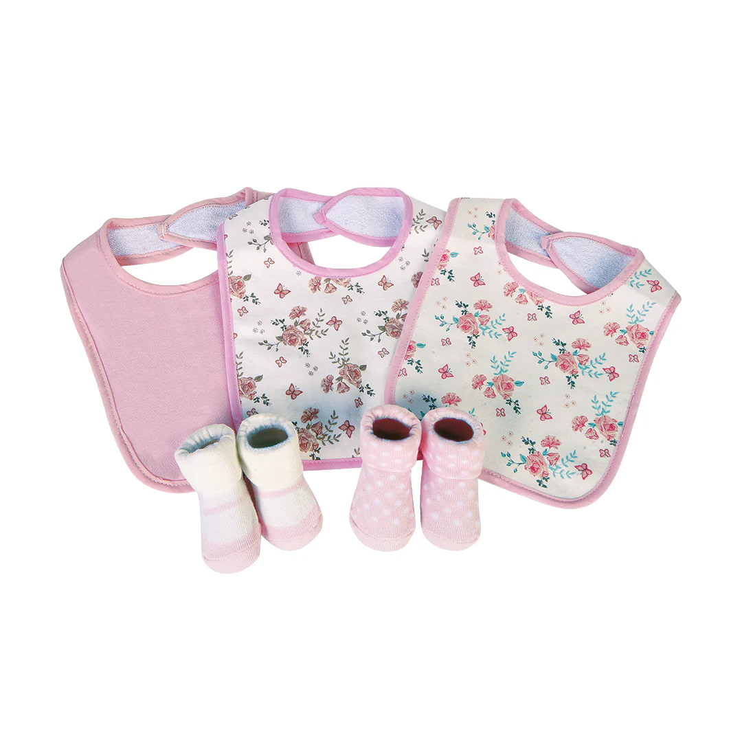 SET DE BABEROS Y CALCETINES MULTICOLOR 81588