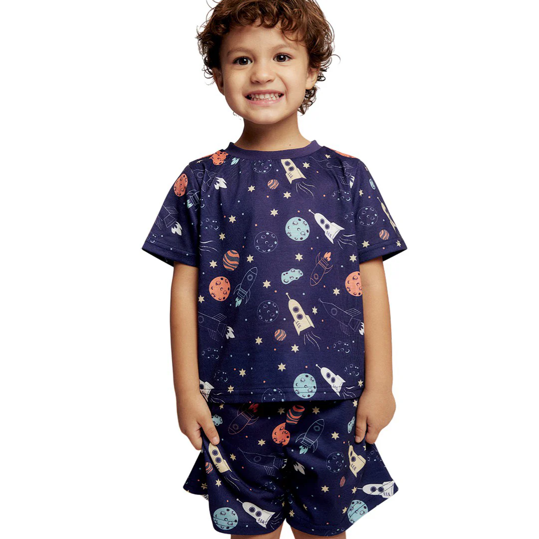 SET MULTICOLOR ESTAMPADO DE ASTRONAUTAS 92076