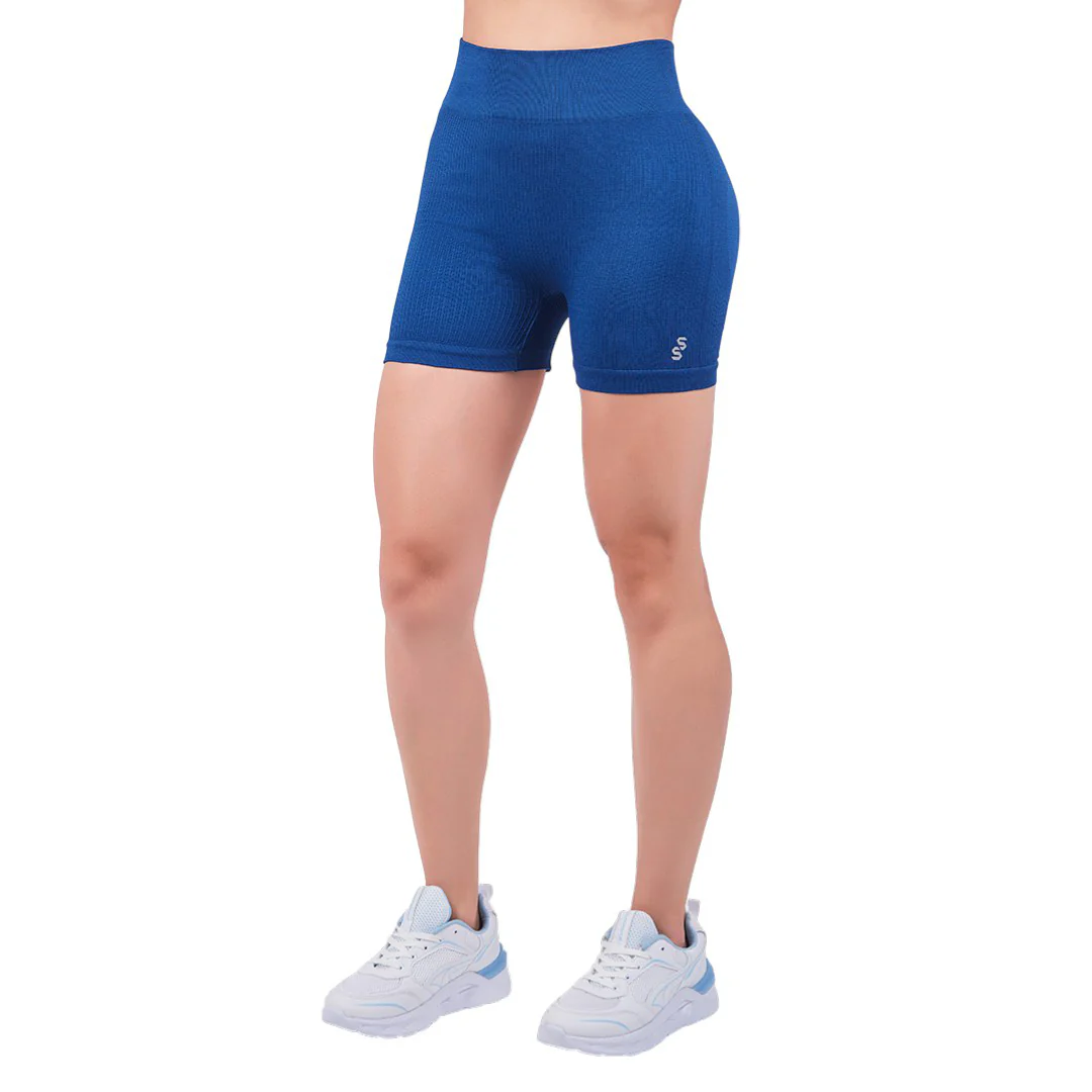 SHORT AZUL SEAMLESS 31016