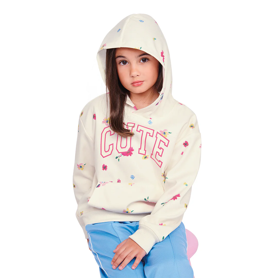 SUDADERA CON CAPUCHA ESTAMPADO MULTICOLOR 92158