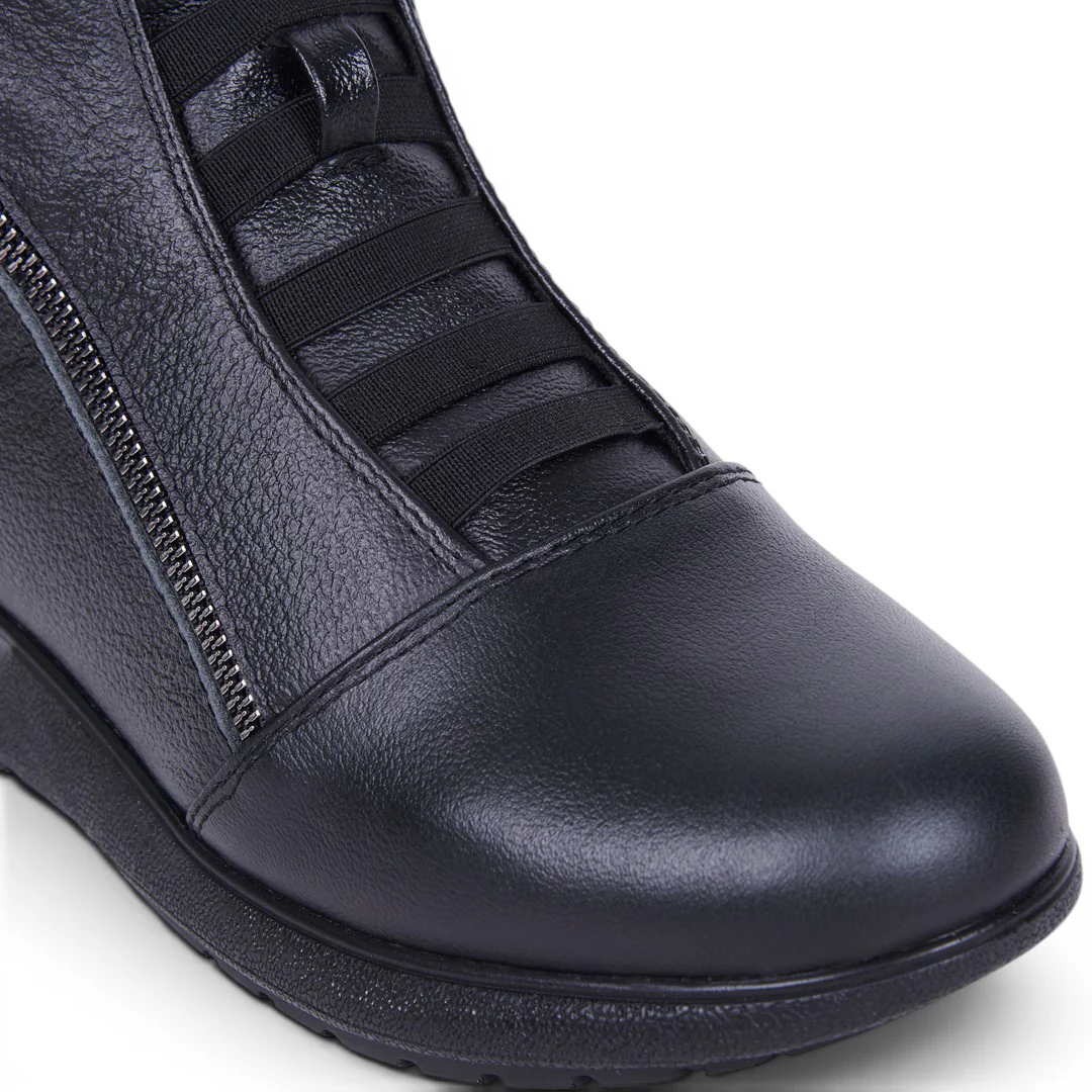 TENIS ABOTINADO CON CIERRE NEGRO 37942 - Image 6