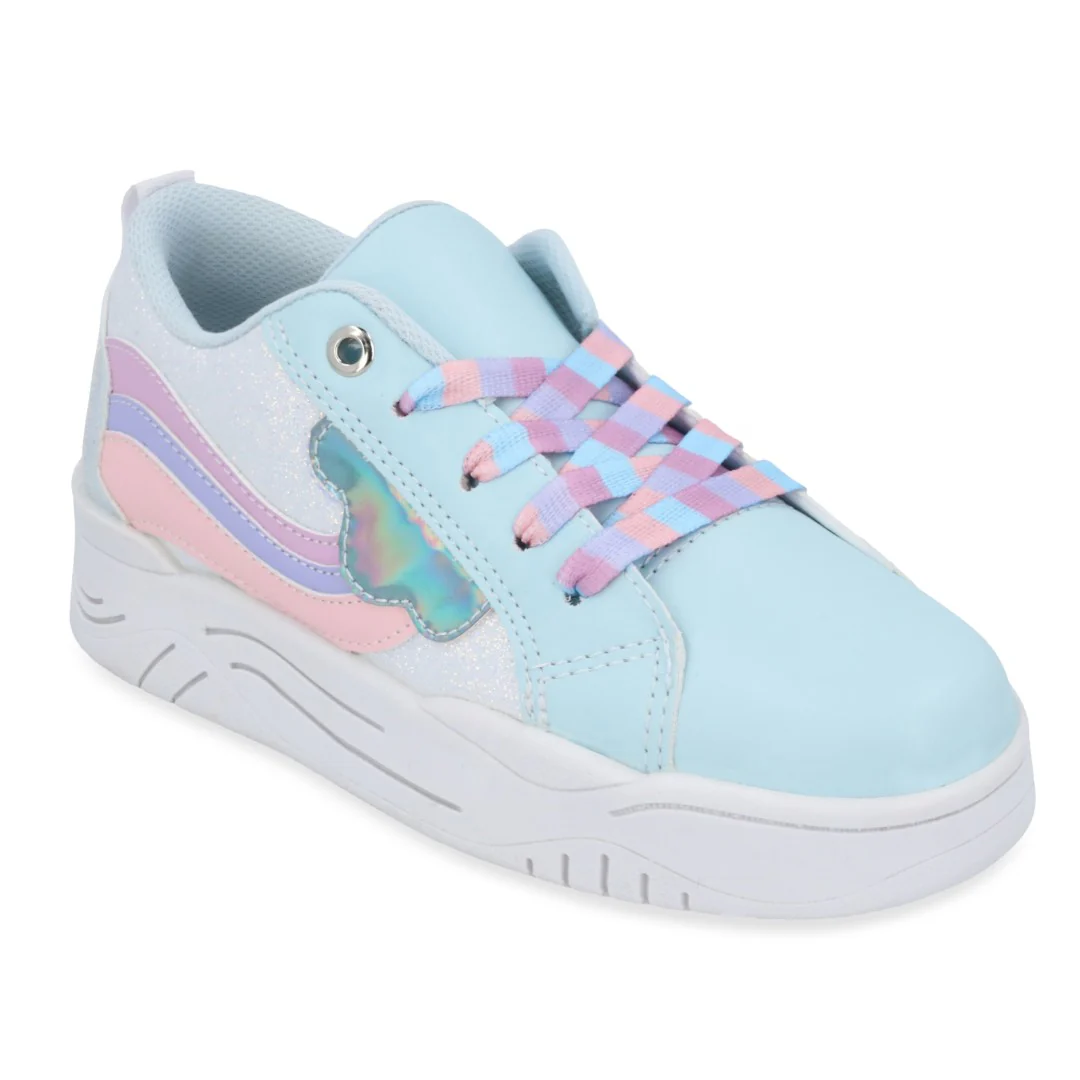 TENIS CASUAL AZUL CON ADORNO 28598