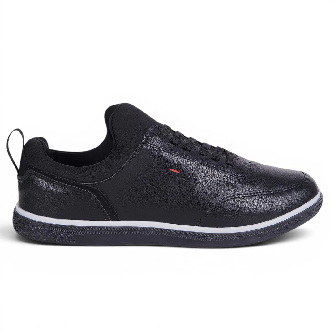 TENIS CASUAL LISO CON DETALLE MÍNIMO NEGRO 54201 - Image 2
