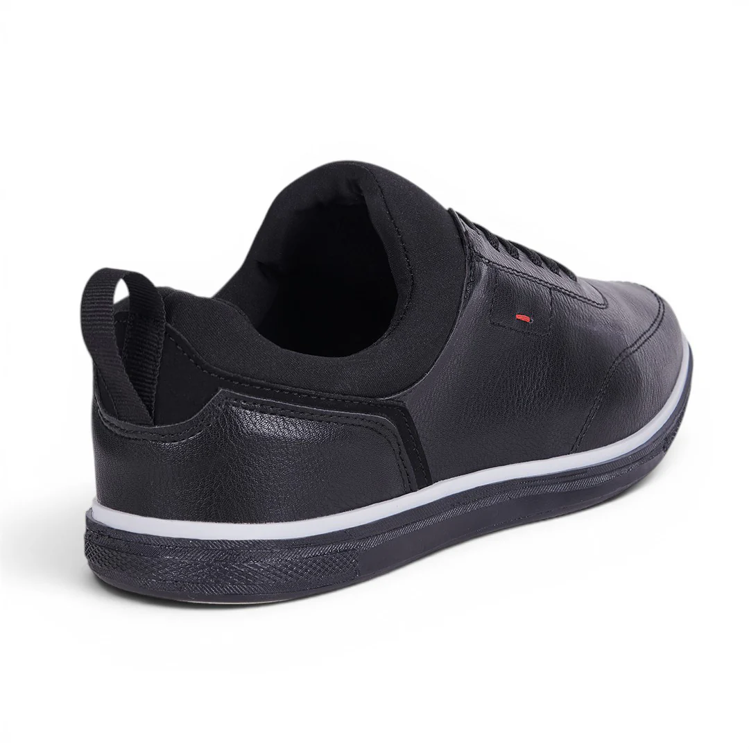 TENIS CASUAL LISO CON DETALLE MÍNIMO NEGRO 54201 - Image 3