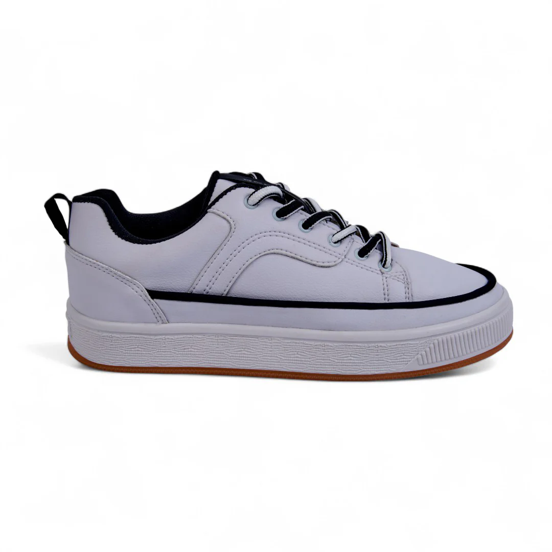 TENIS DE PISO BLANCO CON PESPUNTE DECORATIVO 28701 - Image 2