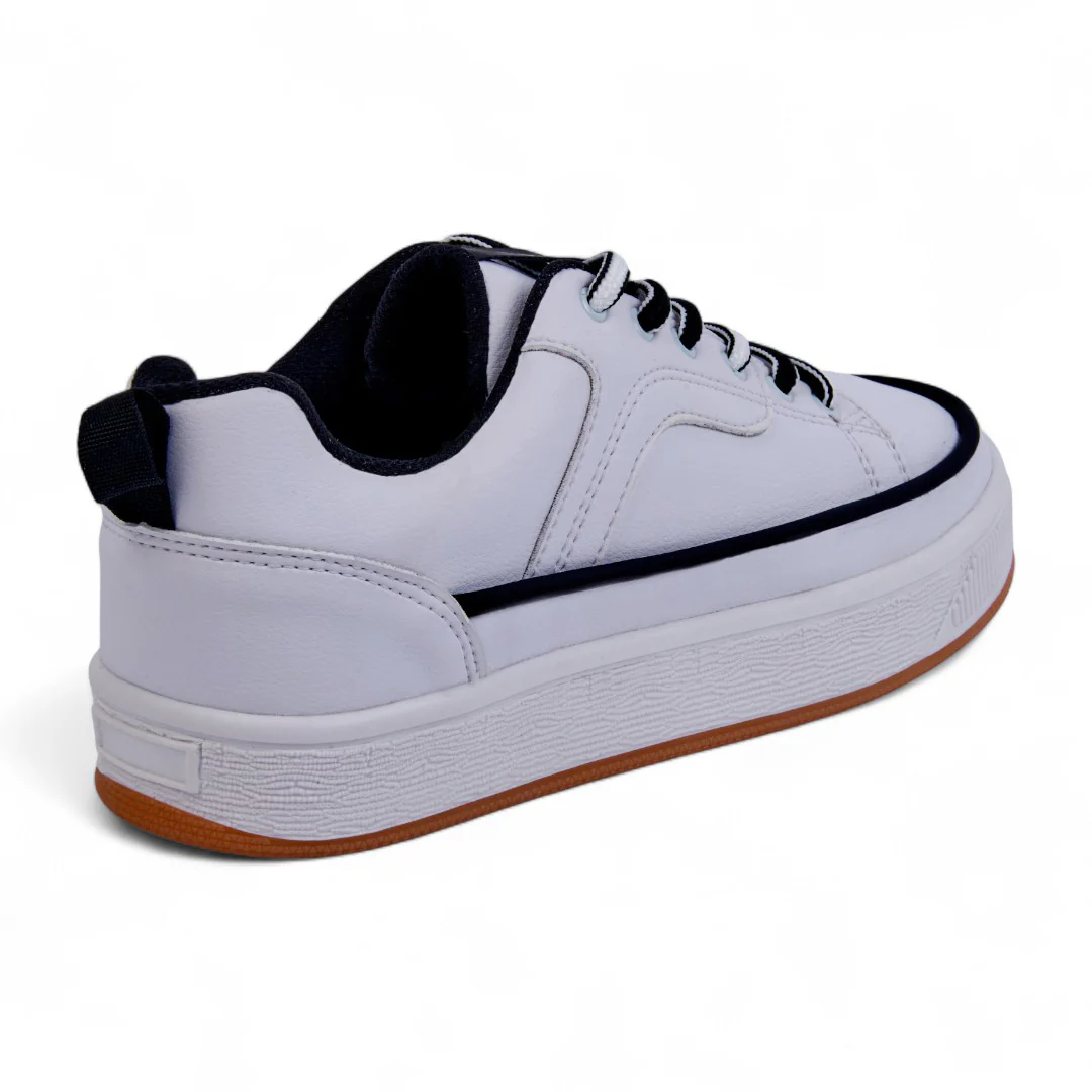 TENIS DE PISO BLANCO CON PESPUNTE DECORATIVO 28701 - Image 3