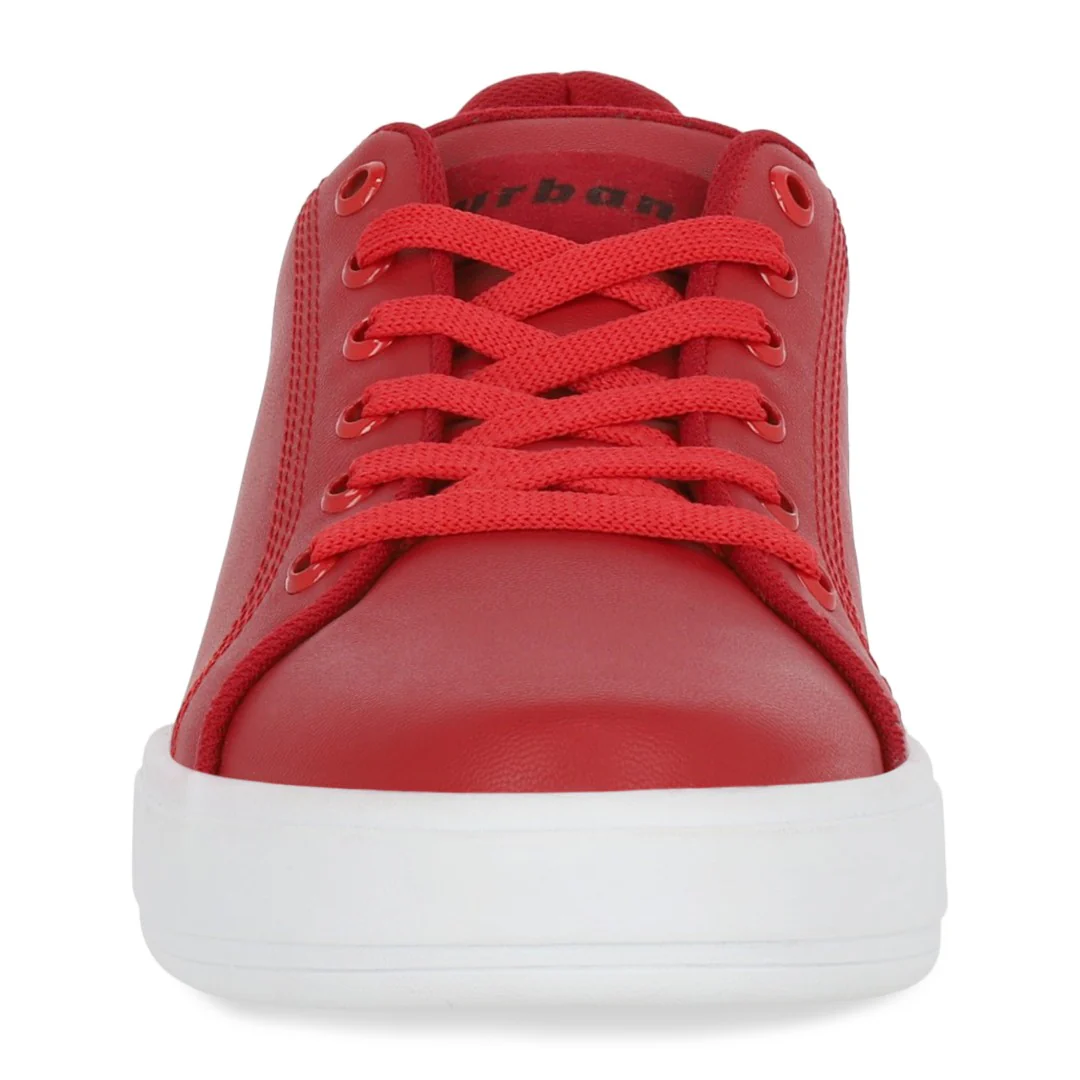 TENIS DE PISO CABALLERO ROJO SINTÉTICO 90485