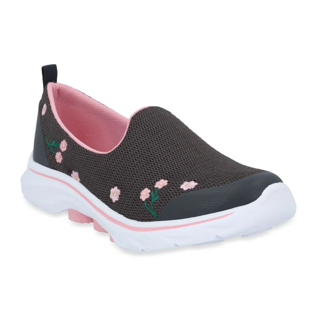 TENIS DE PISO GRIS CON BORDADO 32552