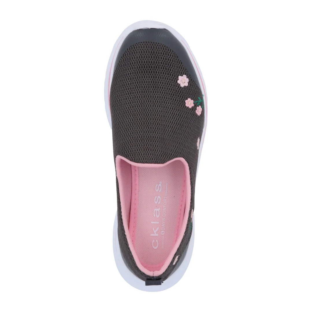 TENIS DE PISO GRIS CON BORDADO 32552 - Image 5