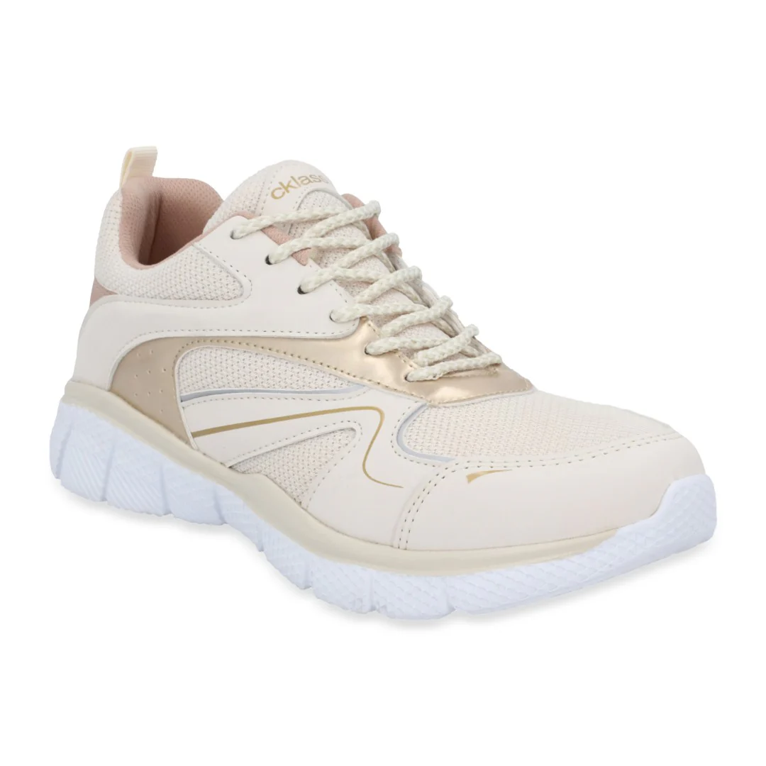 TENIS DE PISO HUESO CON CINTAS 70983