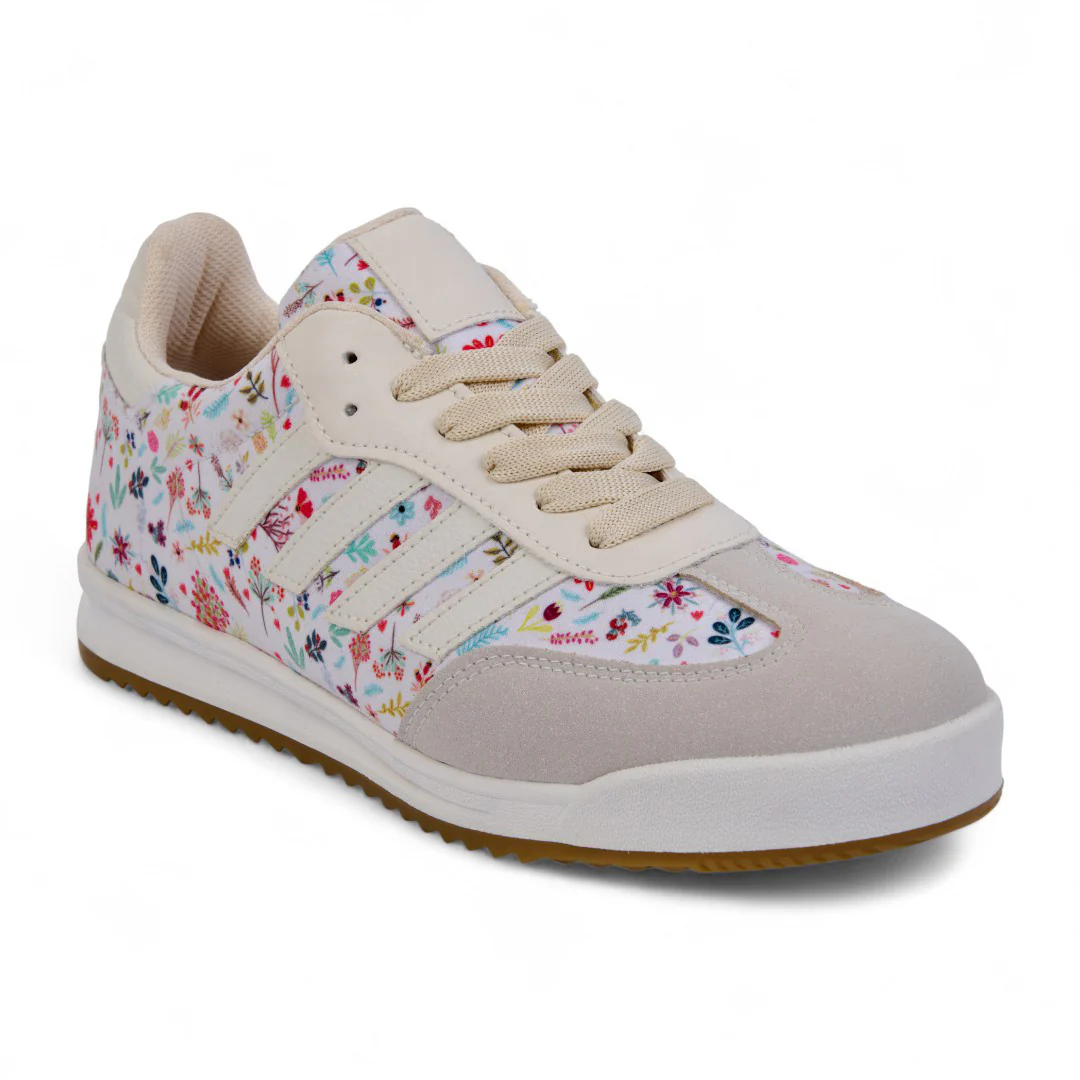 TENIS DE PISO HUESO CON ESTAMPADO 46788