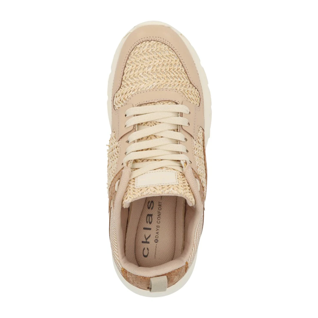 TENIS DE PISO MUJER BEIGE CON YUTE 56575 - Image 5