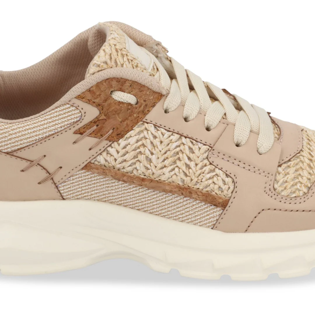 TENIS DE PISO MUJER BEIGE CON YUTE 56575 - Image 6