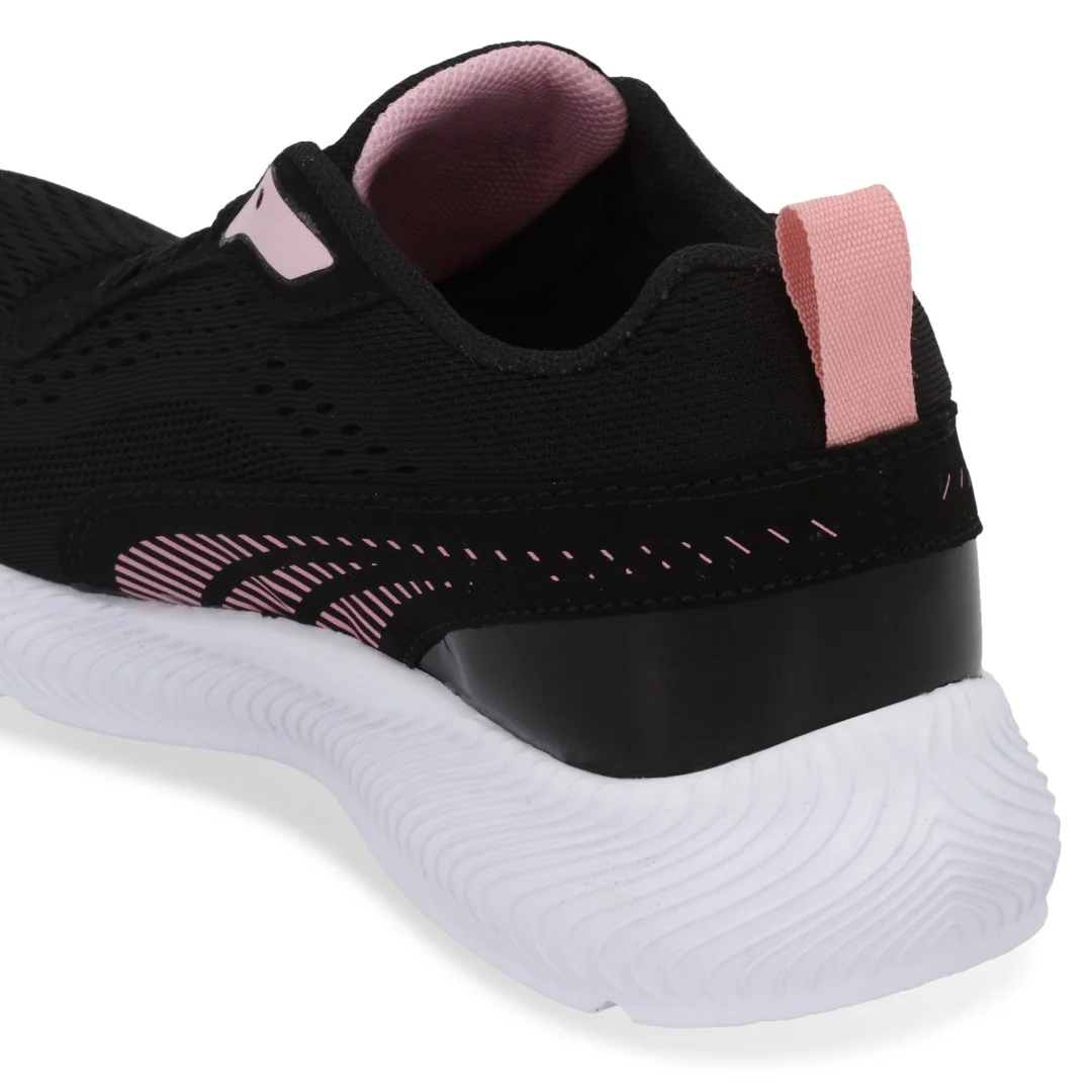 TENIS DE PISO MUJER NEGRO CON CINTAS 03267 - Image 6