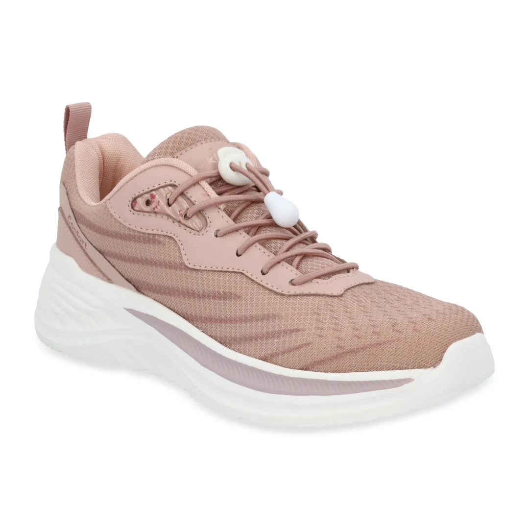 TENIS DE PISO ROSA CON CINTAS ELÁSTICAS 56587