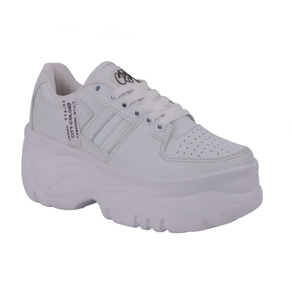 TENIS DE PLATAFORMA BLANCO 29827