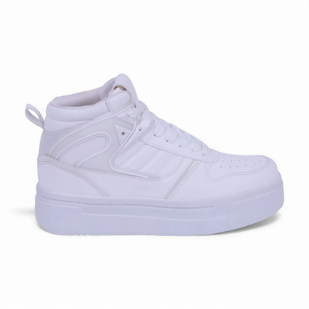 TENIS DE PLATAFORMA BLANCO ABOTINADO Y ABULLONADO 03932 - Image 2
