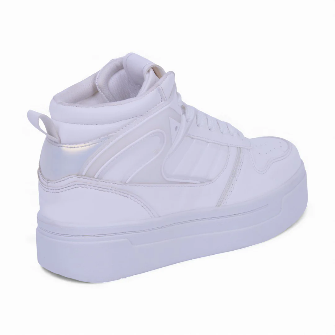 TENIS DE PLATAFORMA BLANCO ABOTINADO Y ABULLONADO 03932 - Image 3