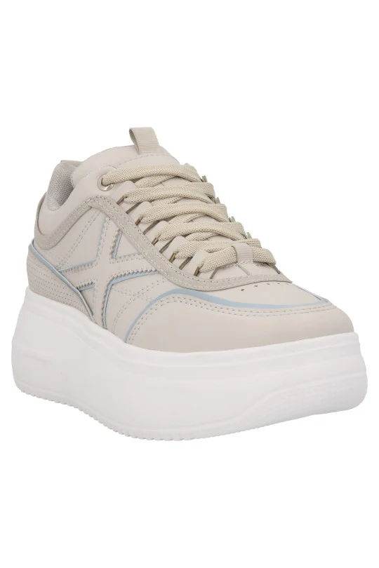 TENIS DE PLATAFORMA GRIS CON CINTAS 32839 - Image 6