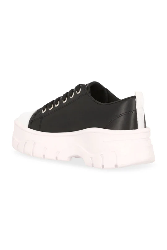 Tenis de plataforma negro con puntera 02214 - Image 2