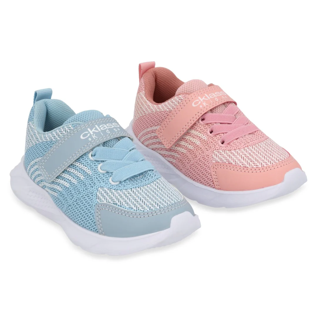 TENIS DEPORTIVO AZUL Y ROSA CON ADORNO DUO 703