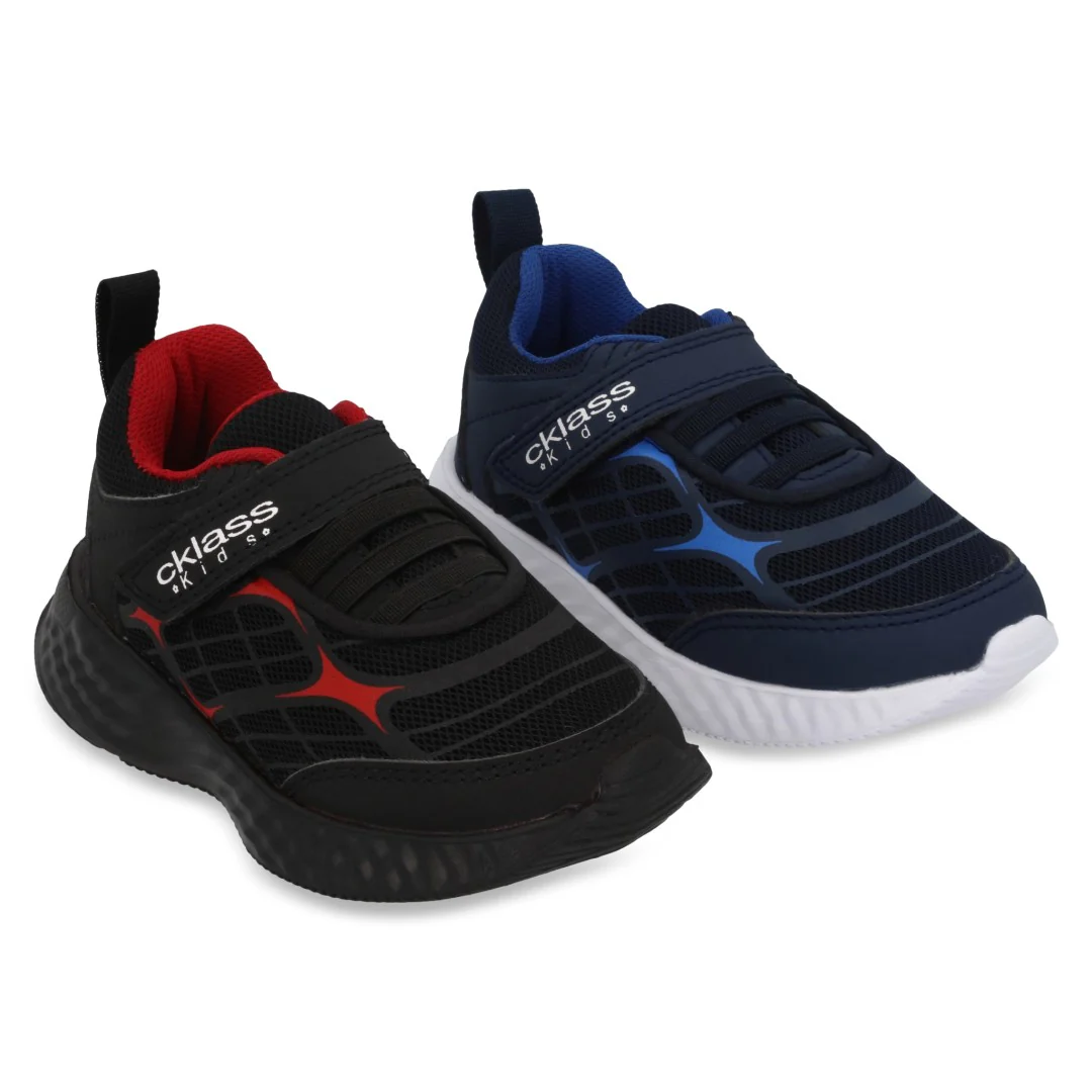 TENIS DEPORTIVO MARINO Y NEGRO CON ADORNO DUO 709