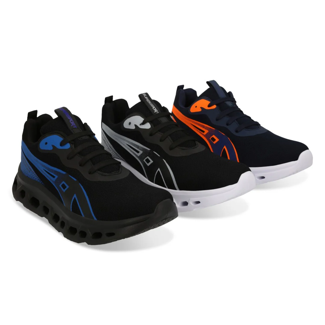 TENIS DEPORTIVO SUPER SPORT NARANJA, AZUL Y GRIS 60359 - Image 7
