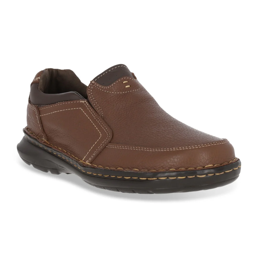 TENIS MOCASÍN DE PISO CABALLERO CAFÉ PIEL 11356