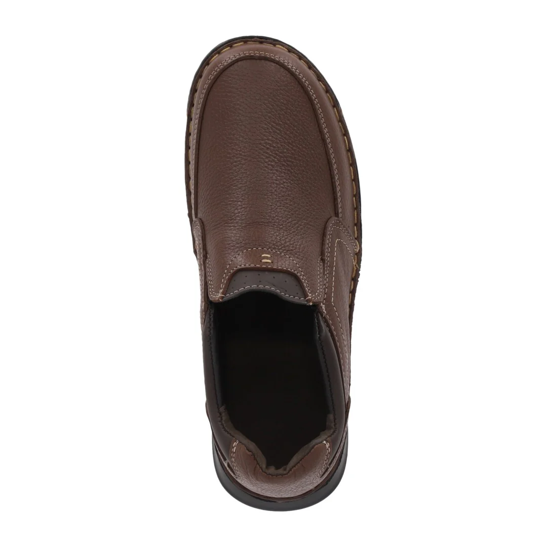TENIS MOCASÍN DE PISO CABALLERO CAFÉ PIEL 11356 - Image 4