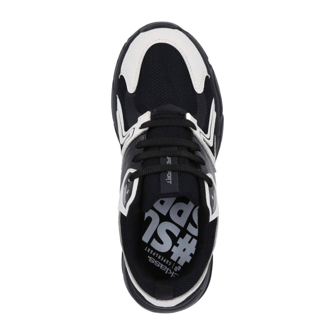 TENIS SUPERSPORT DE DAMA EN COLOR BLANCO/NEGRO 68353 - Image 5