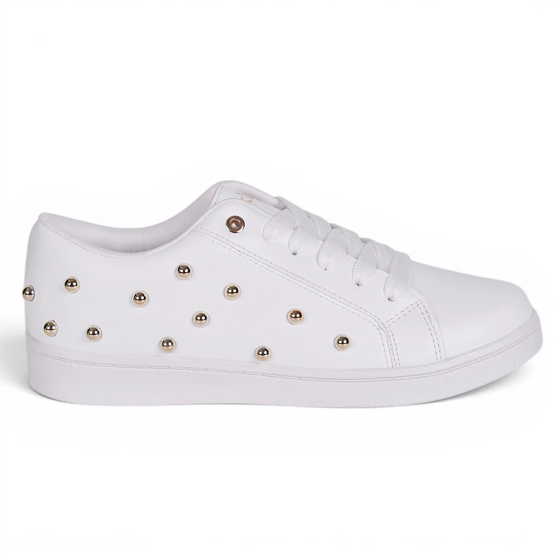 TENIS TRENDY CON ESTOPEROLES BLANCO 02290 - Image 2