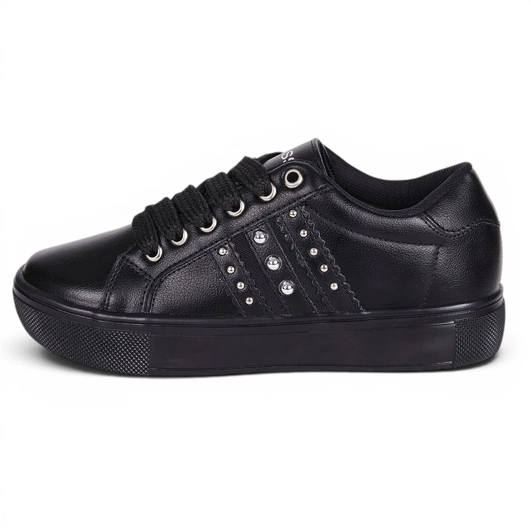 TENIS TRENDY CON ESTOPEROLES NEGRO 02289 - Image 2