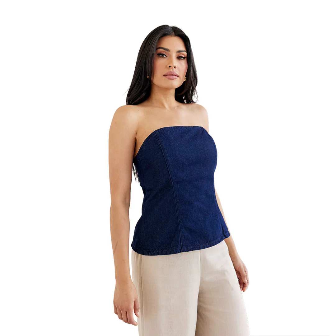 TOP MEZCLILLA CORTE RECTO 58859