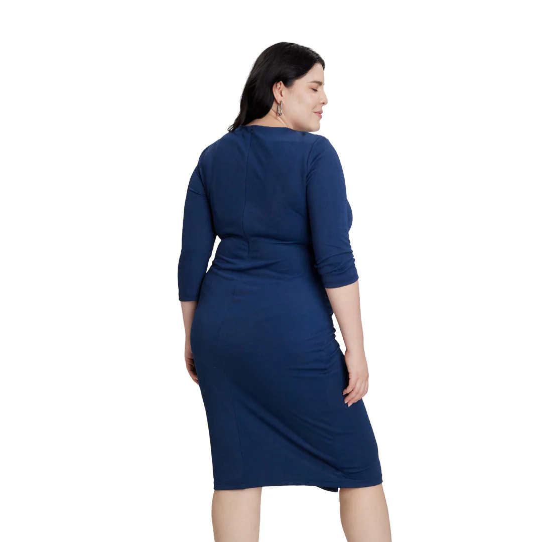 VESTIDO MARINO BODYCON CON HERRAJE 93061 - Image 3