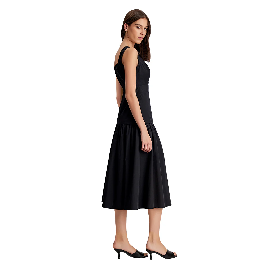 VESTIDO NEGRO CORTE A LA CADERA 97880 - Image 3