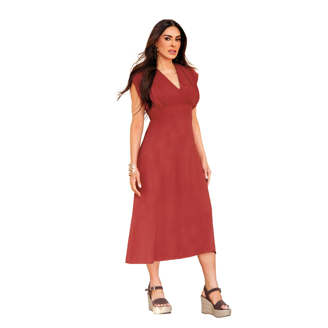 VESTIDO SHEDRÓN CORTE IMPERIO CASUAL 51382