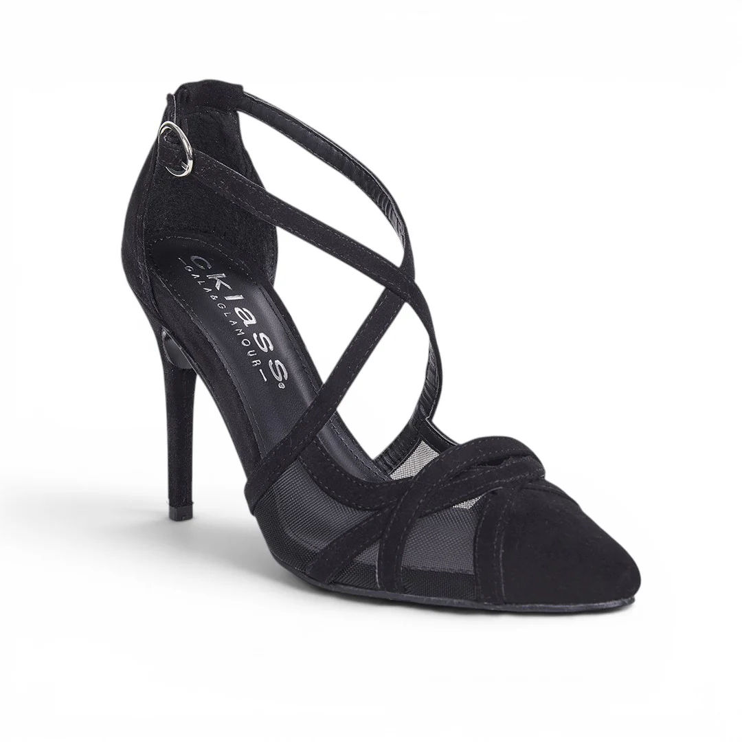 ZAPATILLA CON MALLA Y TIRAS NEGRO 36821
