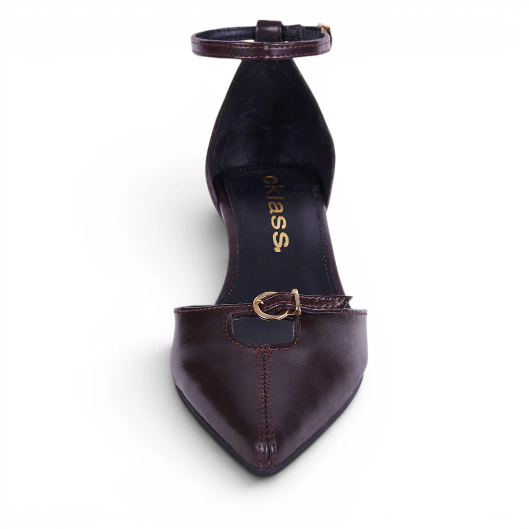 ZAPATILLA CON PULSERA Y HEBILLA CAFÉ 22698 - Image 3