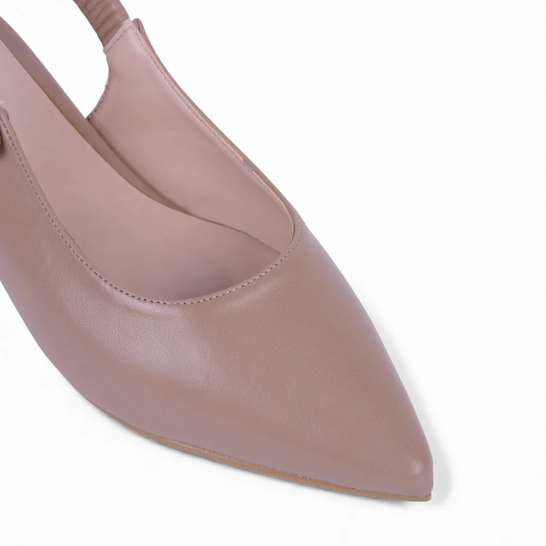 ZAPATILLA DE TACÓN BEIGE CON MOÑO 95891 - Image 6