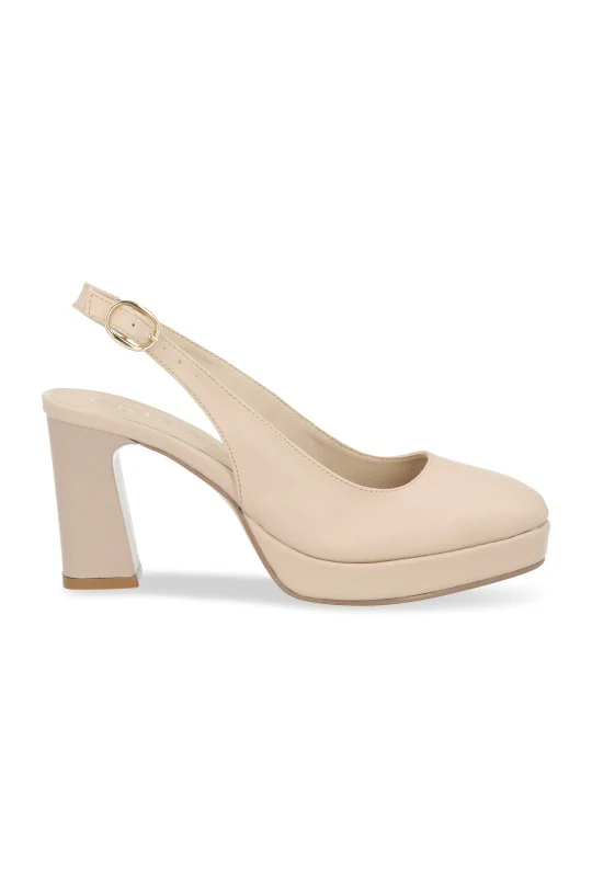 ZAPATILLA DE TACON BEIGE DESTALONADO 03248 - Image 2