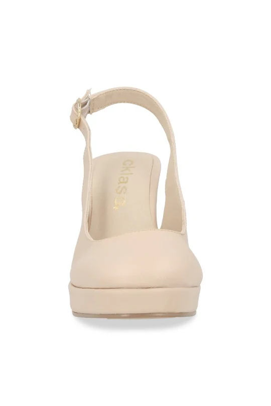 ZAPATILLA DE TACON BEIGE DESTALONADO 03248 - Image 3