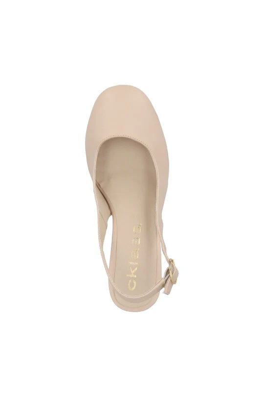 ZAPATILLA DE TACON BEIGE DESTALONADO 03248 - Image 5