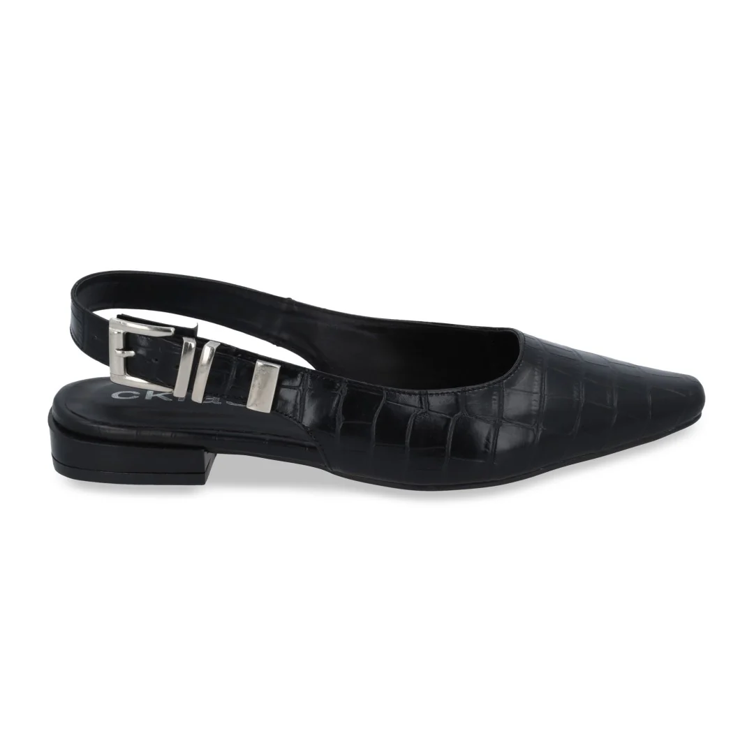 ZAPATILLA DE TACÓN NEGRO CON HEBILLA 18067 - Image 2