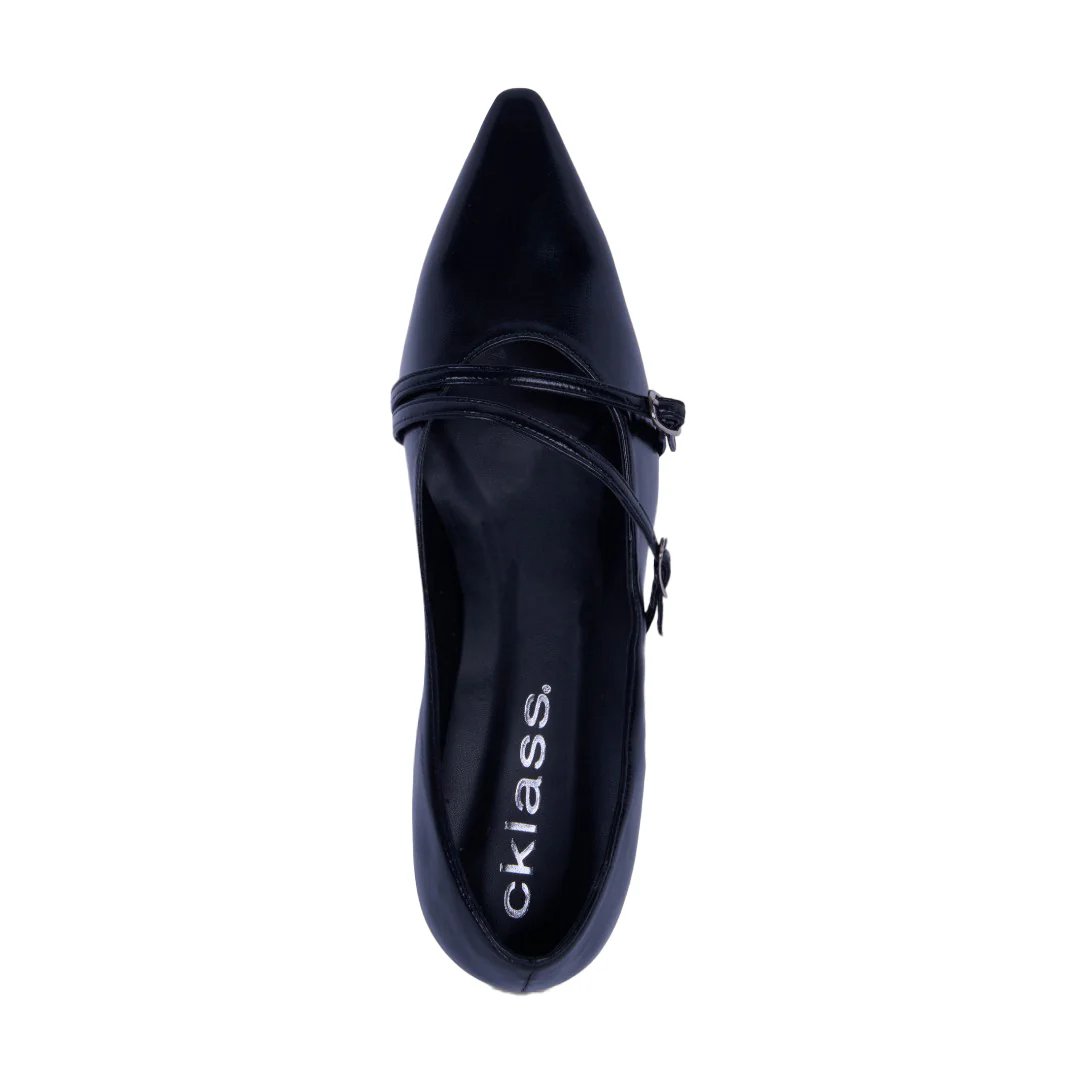 ZAPATILLA DE TACÓN NEGRO CON LÁTIGOS 18073 - Image 5